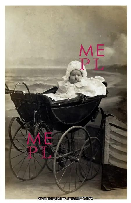 : A Bonny Baby in an extremely fine Victorian perambulator : A Bonny Baby in an extremely fine Victorian perambulator
