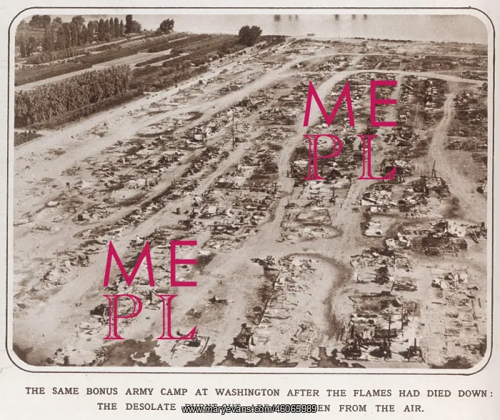 : The Bonus Army: the aftermath of the fire : The Bonus Army: the aftermath of the fire