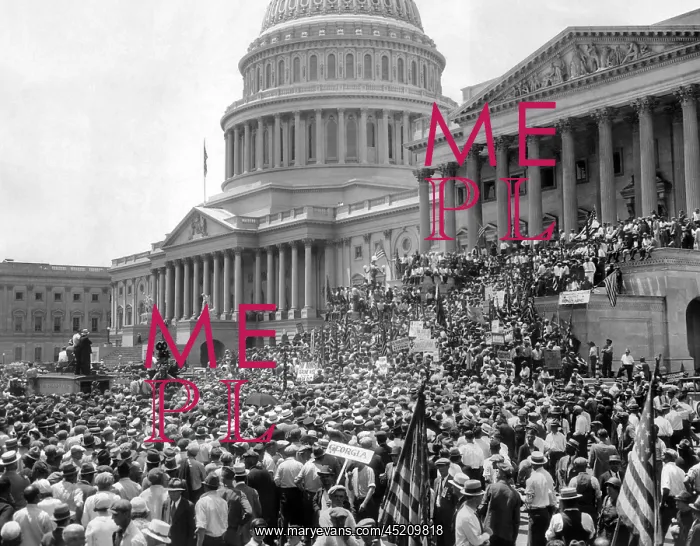 : Bonus Army protesting on the steps of the ? : Bonus Army protesting on the steps of the ?
