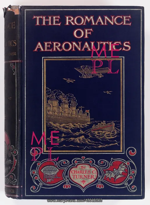 : Book cover design, The Romance of Aeronautics : Book cover design, The Romance of Aeronautics