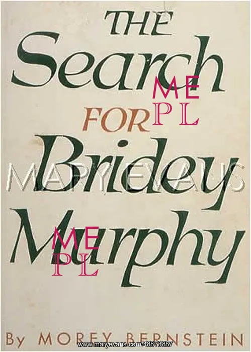 : Book cover, The Search for Bridey Murphy : Book cover, The Search for Bridey Murphy
