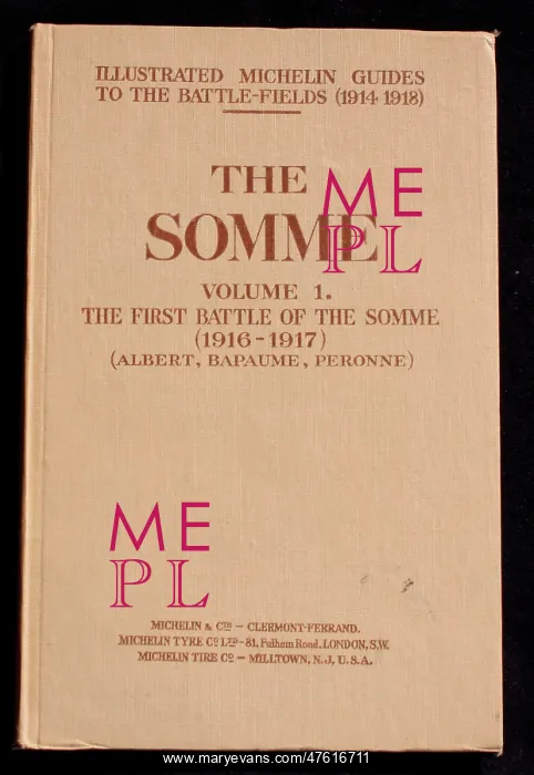 : Book cover, The Somme, Michelin : Book cover, The Somme, Michelin