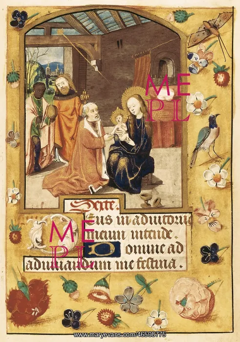 : Book of Hours. 15th c. Epiphany scene. Work known : Book of Hours. 15th c. Epiphany scene. Work known