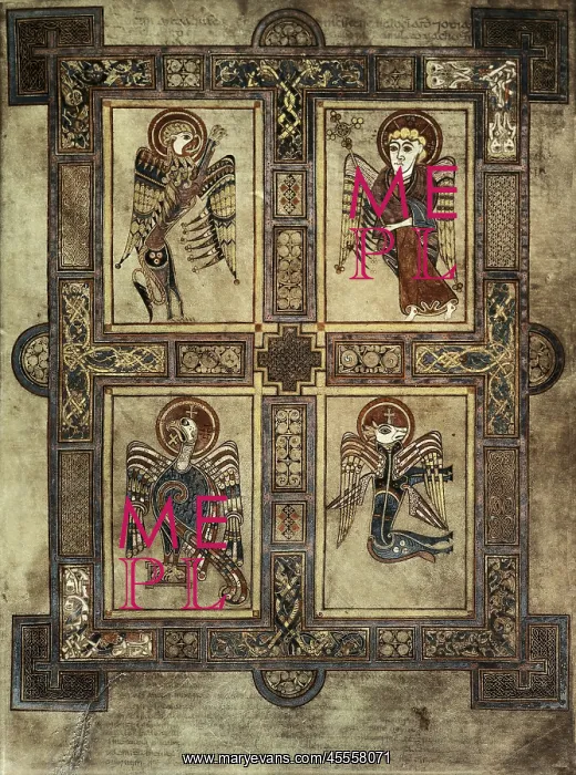: Book of Kells. 8th-9th c. Fol.27v. Introduction : Book of Kells. 8th-9th c. Fol.27v. Introduction