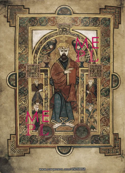 : Book of Kells. 8th-9th c. Saint John the Evangelist : Book of Kells. 8th-9th c. Saint John the Evangelist