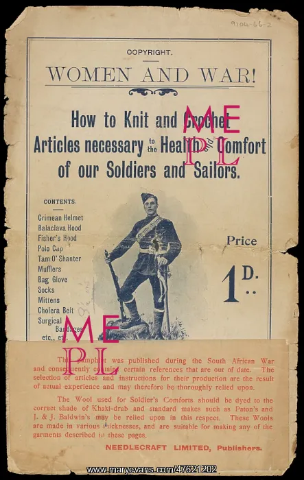 : Book of patterns: Women & War - How to knit and crochet : Book of patterns: Women & War - How to knit and crochet