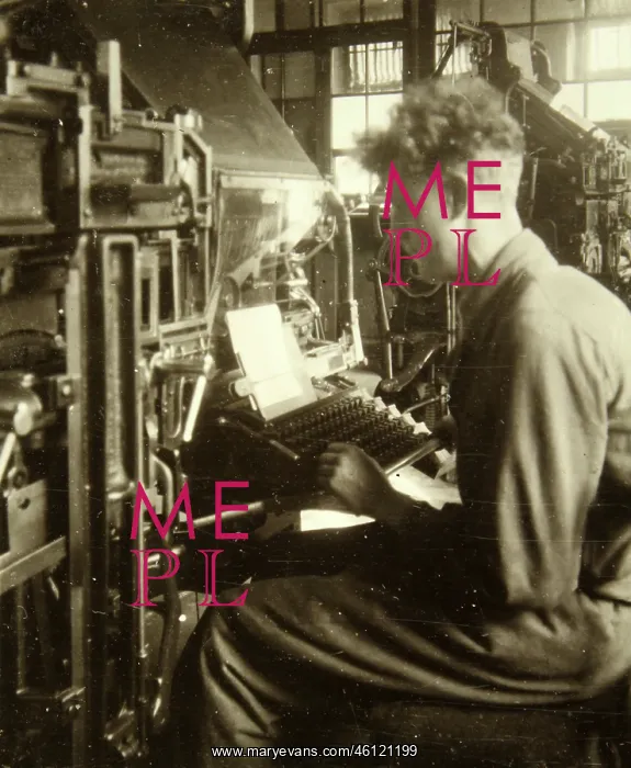 : Book printing house in Vienna - Linotype machine : Book printing house in Vienna - Linotype machine