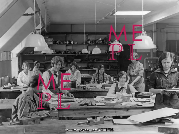 : Bookbindery in Copenhagen, 1930 : Bookbindery in Copenhagen, 1930