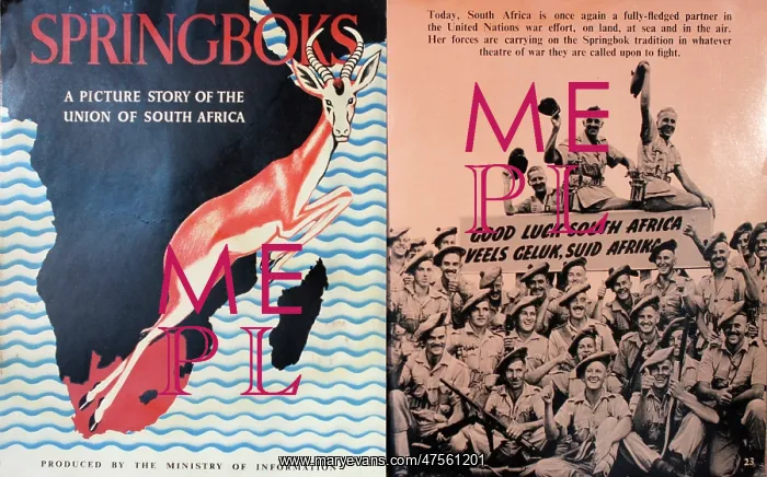 : Booklet, Springboks during Second World War : Booklet, Springboks during Second World War