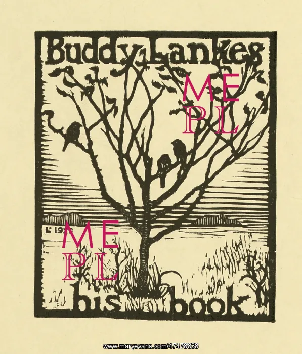 : Bookplate of Buddy Lankes : Bookplate of Buddy Lankes