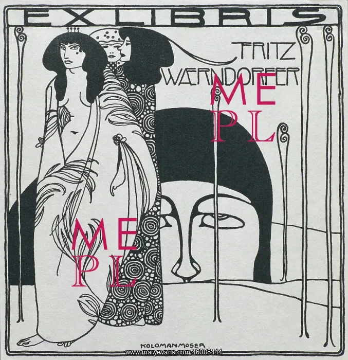 : Bookplate for Fritz Waerndorfer : Bookplate for Fritz Waerndorfer