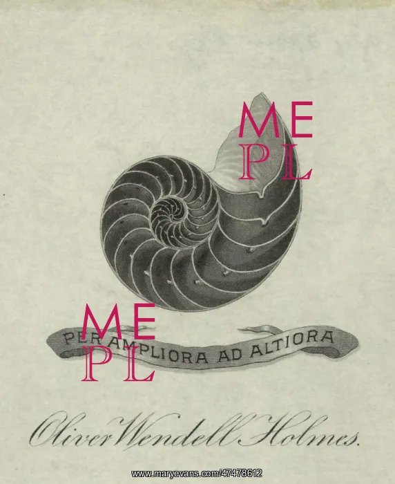 : Bookplate of Oliver Wendell Holmes : Bookplate of Oliver Wendell Holmes