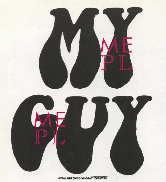 : Books - 1969, My Guy, vintage font : Books - 1969, My Guy, vintage font