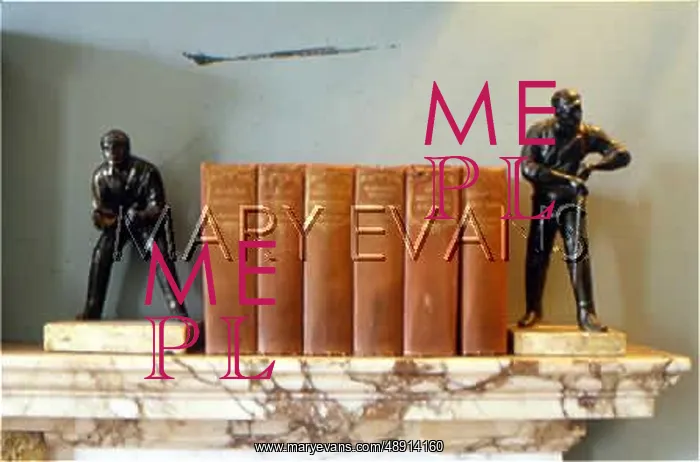 : BOOKS ON A MANTLEPIECE : BOOKS ON A MANTLEPIECE