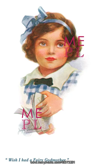 : Bookworm. Young girl with a book. Artist: Joyce Averill : Bookworm. Young girl with a book. Artist: Joyce Averill