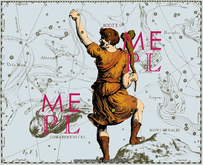 : Bootes Constellation, 1687 : Bootes Constellation, 1687