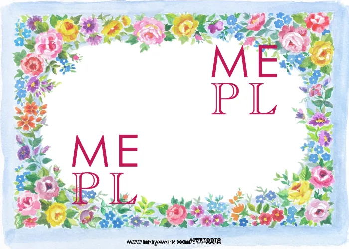  : Border of coloured flowers including roses