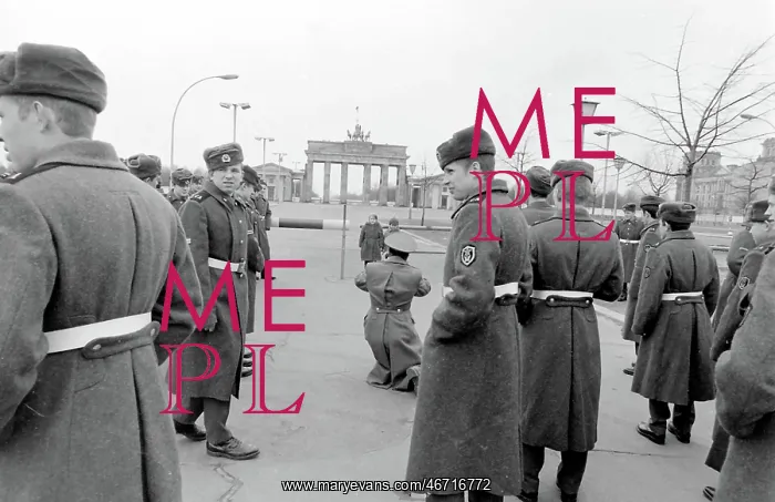 : Border guards in East Berlin, Germany : Border guards in East Berlin, Germany