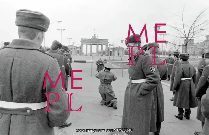 : Border guards in East Berlin, Germany : Border guards in East Berlin, Germany