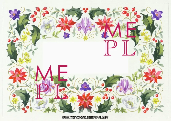  : Border of Holly, Ivy, etc