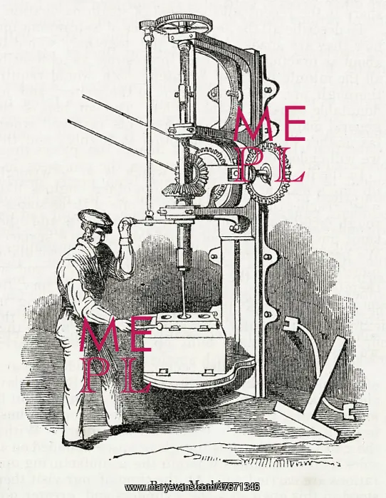 : Boring machine, Clyde steamboat works, Glasgow : Boring machine, Clyde steamboat works, Glasgow