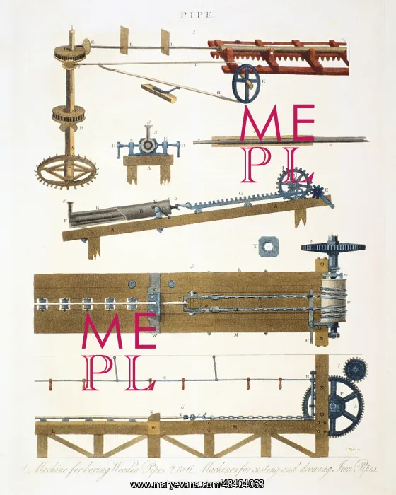 : Boring wooden pipes, and casting and drawing iron : Boring wooden pipes, and casting and drawing iron