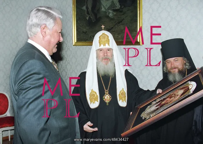 : Boris Yeltsin and Alexius II, 1995 : Boris Yeltsin and Alexius II, 1995