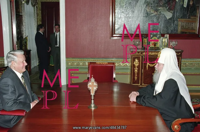: Boris Yeltsin and Alexius II, 1995 : Boris Yeltsin and Alexius II, 1995