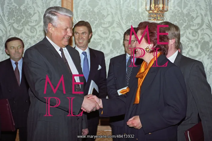 : Boris Yeltsin and Barbara MacDougall, 1993 : Boris Yeltsin and Barbara MacDougall, 1993