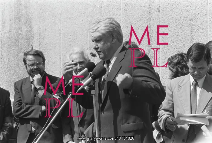 : Boris Yeltsin at demonstration, 1989 : Boris Yeltsin at demonstration, 1989