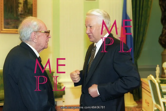 : Boris Yeltsin and Dmitry Likhachyov, 1996 : Boris Yeltsin and Dmitry Likhachyov, 1996