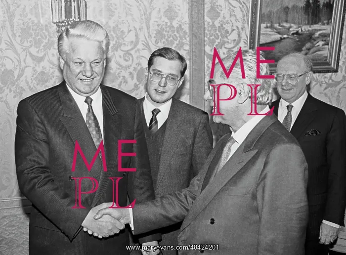: Boris Yeltsin and Emilio Colombo, 1992 : Boris Yeltsin and Emilio Colombo, 1992