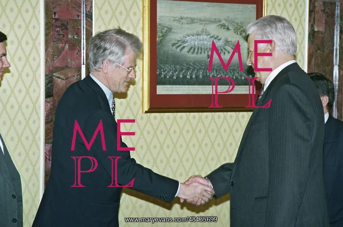 : Boris Yeltsin and Ingvar Carlsson, 1995 : Boris Yeltsin and Ingvar Carlsson, 1995