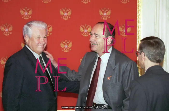 : Boris Yeltsin and Jacques Chirac : Boris Yeltsin and Jacques Chirac