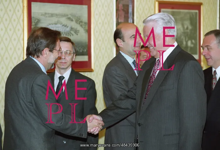: Boris Yeltsin and Javier Solana, 1995 : Boris Yeltsin and Javier Solana, 1995
