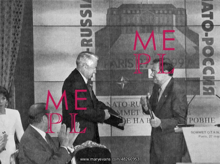 : Boris Yeltsin and Javier Solana, 1997 : Boris Yeltsin and Javier Solana, 1997