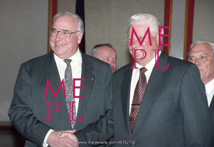 : Boris Yeltsin meets with Helmut Kohl, 1997 : Boris Yeltsin meets with Helmut Kohl, 1997