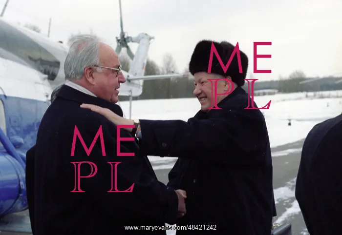 : Boris Yeltsin meets with Helmut Kohl, 1997 : Boris Yeltsin meets with Helmut Kohl, 1997