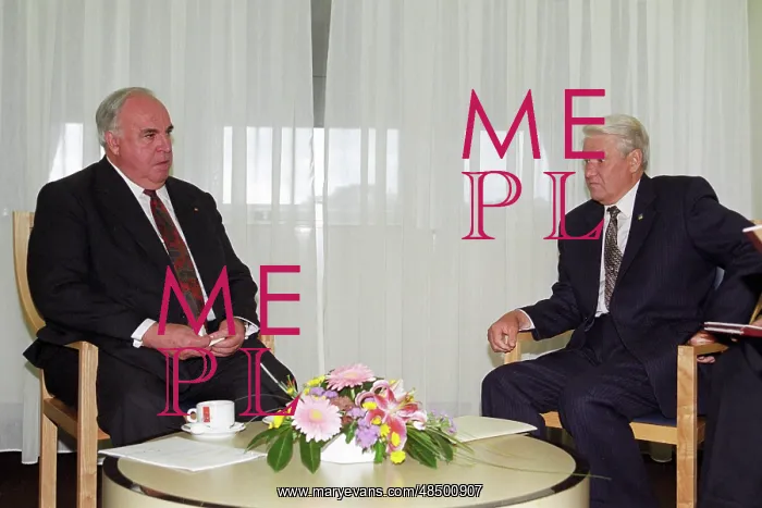 : Boris Yeltsin meets with Helmut Kohl, 1997 : Boris Yeltsin meets with Helmut Kohl, 1997