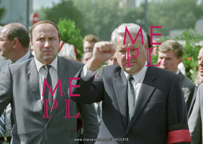 : Boris Yeltsin at mourning ceremony, 1991 : Boris Yeltsin at mourning ceremony, 1991