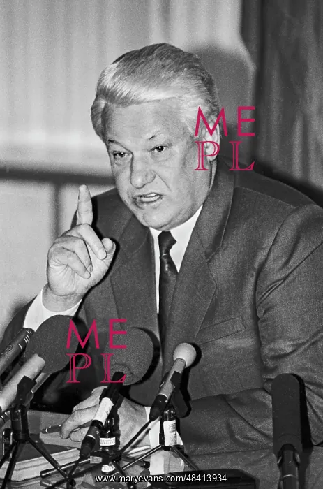 : Boris Yeltsin at a press conference, 1992 : Boris Yeltsin at a press conference, 1992