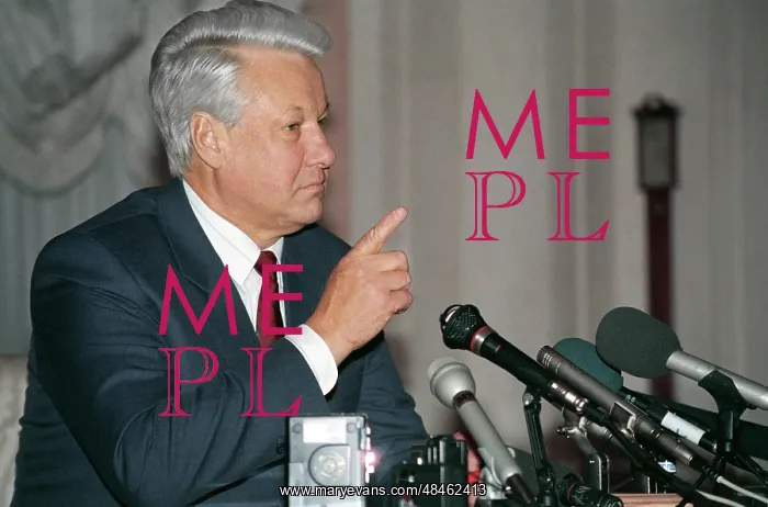  : Boris Yeltsin at press conference, 1992