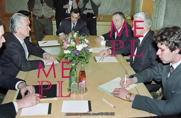: Boris Yeltsin and Rolland Dumas, 1993 : Boris Yeltsin and Rolland Dumas, 1993