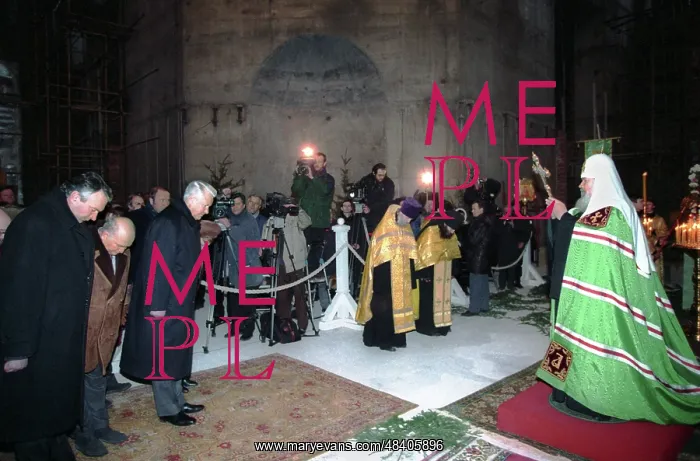 : Boris Yeltsin at Saviour Cathedral : Boris Yeltsin at Saviour Cathedral
