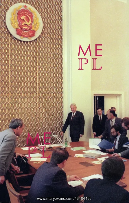 : Boris Yeltsin at session of Constitution Commission : Boris Yeltsin at session of Constitution Commission
