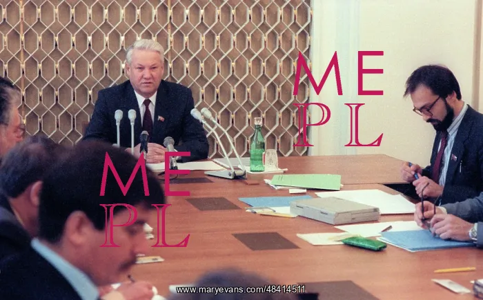 : Boris Yeltsin at session of Constitution Commission : Boris Yeltsin at session of Constitution Commission