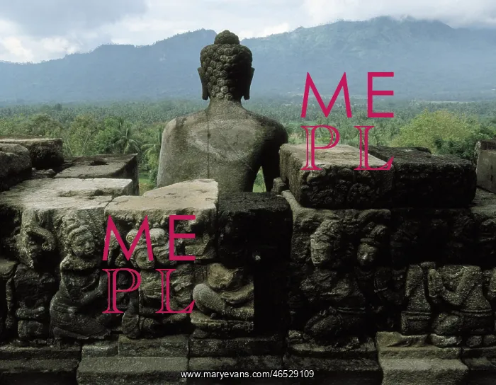 : Borobudur Temple. 9th c. INDONESIA. CENTRAL JAVA : Borobudur Temple. 9th c. INDONESIA. CENTRAL JAVA