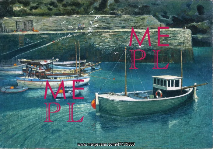 : Boscastle ' Harbour with Boats : Boscastle ' Harbour with Boats
