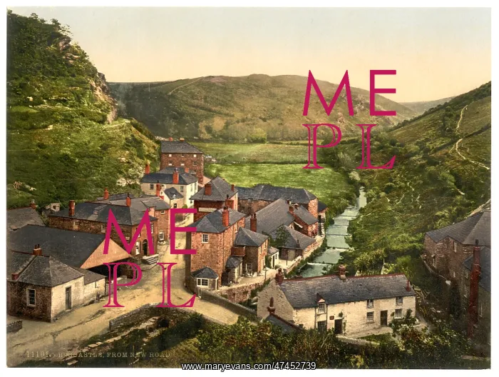: Boscastle, view from New Road, Cornwall, England : Boscastle, view from New Road, Cornwall, England