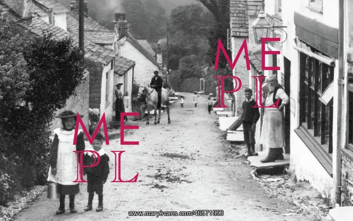 : Boscastle, in the Village 1906 : Boscastle, in the Village 1906